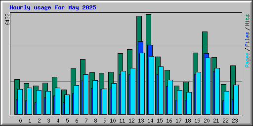Hourly usage for May 2025