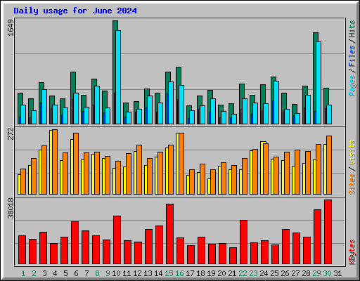 Daily usage for June 2024