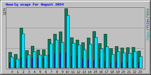 Hourly usage for August 2024