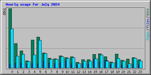 Hourly usage for July 2024