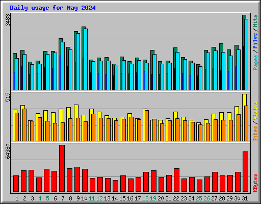 Daily usage for May 2024