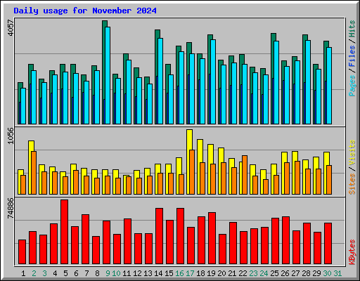 Daily usage for November 2024