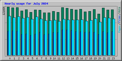 Hourly usage for July 2024