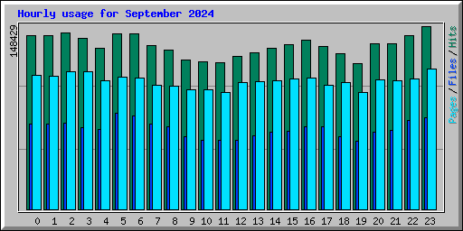 Hourly usage for September 2024