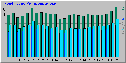 Hourly usage for November 2024