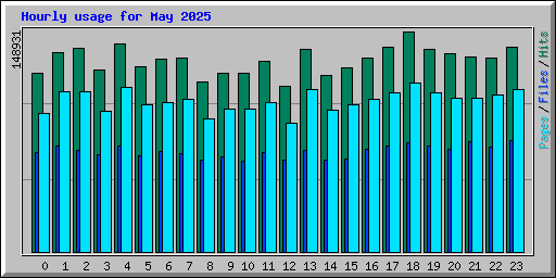 Hourly usage for May 2025
